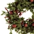  Festive Holiday Wreath - Red and Green Christmas Décor 3D model small image 3