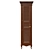 Classic Wood Wardrobe with Glass Door 3D model small image 1