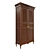 Elegant Wood Wardrobe 3D model small image 2