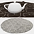Round Carpet Set: 6 Variants 3D model small image 3