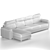 Modern LIDHULT Sectional: Stylish & Spacious 3D model small image 3