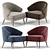 Elegant Xangai Armchair 3D model small image 2