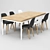 Sleek Dining Set: Table & Chairs 3D model small image 1