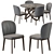 Modern Cattelan Chris Chair & Carioca Table Set 3D model small image 1