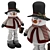 Frosty Snowman Decoration 3D model small image 1