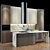 Sleek 52-Piece Modern Kitchen Set 3D model small image 3