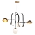 Stylish Pendant Light with Dual Shades 3D model small image 1