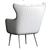 Elegant Alyssa Velvet Armchair 3D model small image 4