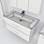 Praktik White Bathroom Furniture Collection by Kaksa-A 3D model small image 4