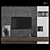 Modular TV Wall: High-Quality, Editable Design 3D model small image 1