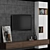 Modular TV Wall: High-Quality, Editable Design 3D model small image 4