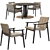 Elegant Minotti FYNN & Bellagio: Perfect Dining Duo! 3D model small image 1