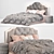 Sleek Modern Bed 3D model small image 1