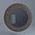 Gorgeous Bronze Circular Wall Mirror 3D model small image 3