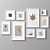 9-Piece Picture Frames Set 3D model small image 3