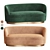 Luxury Tropez Velvet Petite Sofa 3D model small image 2