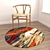 6-Piece Round Carpet Set for Stunning Interiors 3D model small image 4