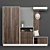 Modern Wooden Hall Furniture 3D model small image 1