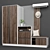 Modern Wooden Hall Furniture 3D model small image 2