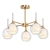 Dual-Dome Cracked Glass Chandelier 3D model small image 1