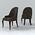 Elegant Dining Armchair 3D model small image 1