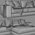 Minotti Hamilton Modern Chaise Lounge Sofa 3D model small image 4