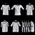 5-Piece T-Shirt Set: Versatile & High-Quality 3D model small image 5