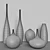 Stylish Decor Vases Set #17: 3D Model with Textures and Materials 3D model small image 3