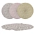 Round Carpet Set: Versatile 6-Piece Collection 3D model small image 1