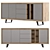 Sleek 210cm Chest of Drawers 3D model small image 1