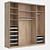 Modus MS163 Sliding Wardrobe: Narrow Profile, Seamless Texture 3D model small image 4