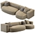 Elegant Litos Sofa, Designed by Studio Sebastian Herkner 3D model small image 2