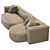 Elegant Litos Sofa, Designed by Studio Sebastian Herkner 3D model small image 3