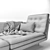 Vitra Grand Sofa with Chaise Longue 3D model small image 6