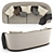 Elegance Defined: Pomona Sloping Armrest Luxury Sofa 3D model small image 2