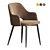 Elegant Velvet Armrests for William Chair 3D model small image 3