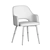 Elegant Velvet Armrests for William Chair 3D model small image 5