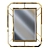 Golden Metal Frame Mirror 3D model small image 1