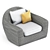 Rush Lounge Chair: Elegant Comfort in Every Angle 3D model small image 4
