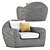 Rush Lounge Chair: Elegant Comfort in Every Angle 3D model small image 6