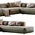 Lema Cloud Leather Sofa: Modern Comfort in Stunning Leather 3D model small image 3