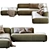 Lema Cloud Leather Sofa: Modern Comfort in Stunning Leather 3D model small image 4
