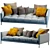 Bonaldo Coral: Stylish and Spacious Sofa 3D model small image 3