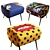  Saletti Pouf: Chic Comfort in 3 Styles 3D model small image 1