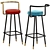 Sleek & Stylish Block-Ba Barstool 3D model small image 2