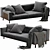 Contemporary Indivi 3-Seater Sofa 3D model small image 3