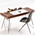 Elegant Workspace Set: BoConcept Cupertino Table & Adelaide Chair 3D model small image 1