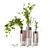 Wood & Concrete Vase Indoor Plants 3D model small image 2