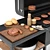 Gourmet Black BBQ Grill 3D model small image 2