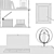 Romero Workspace: Desk, Chair, Torchere, Shelf, Stand, Decor, Trash Can 3D model small image 4